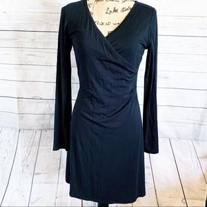 Prana Nadia Black Long Sleeve Dress Size Small.